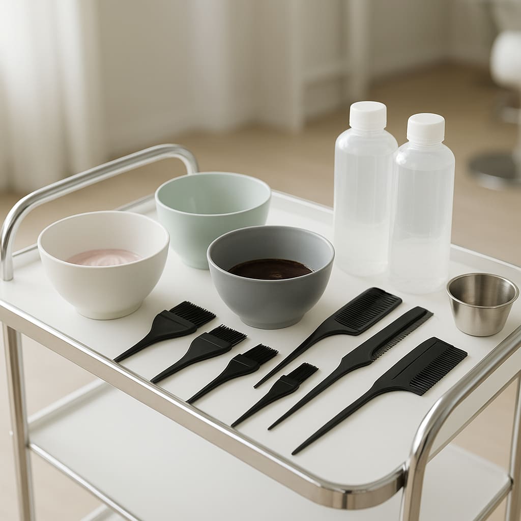 Set für professionelle Haarcoloration